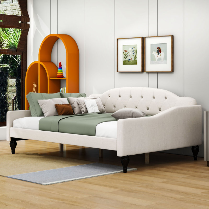Alcott Hill Charin Full Size Upholstered Daybed with Tufted Wayfair